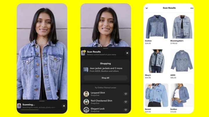 Scan do Snapchat, funcionalidade de compras