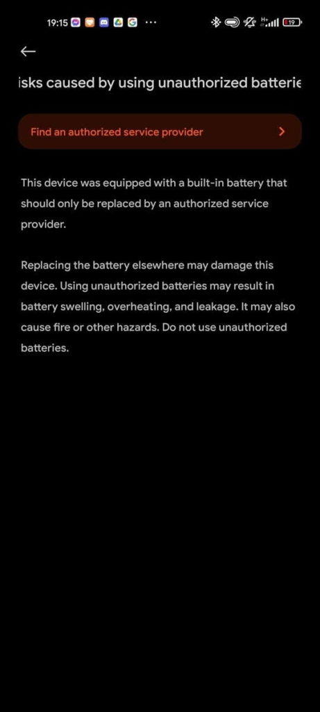 Xiaomi baterias carregamento alerta problemas