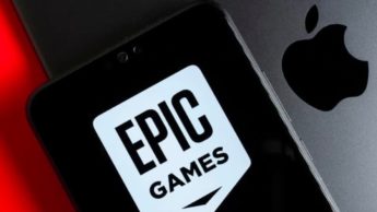 Ilustração Epic versus Apple em tribunal