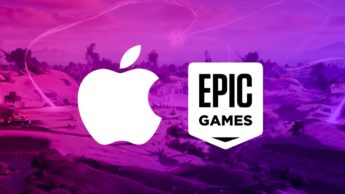 Ilustração Apple versus Epic