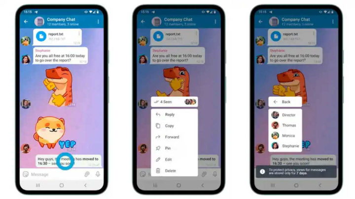 Telegram novidades atualização interface utilizadores
