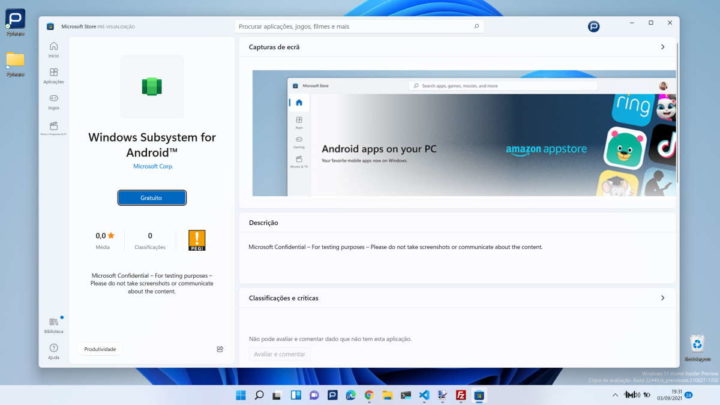 Windows 11 Android Microsoft loja apps