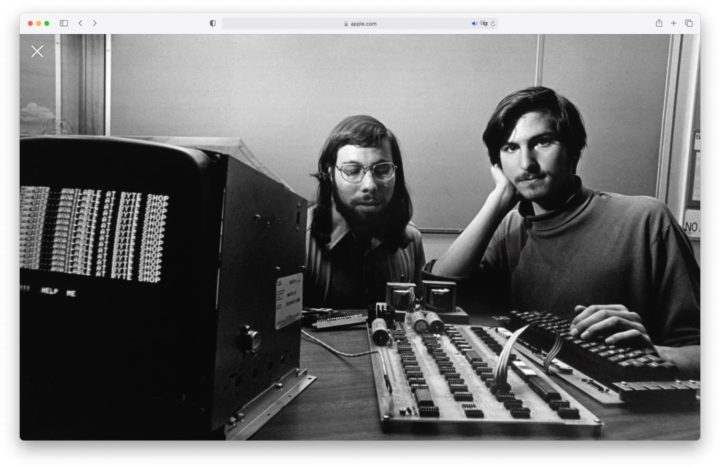 Imagem Steve Jobs e Steve Wozniak na então fundada Apple