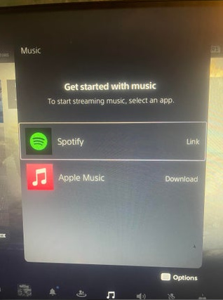 Imagem da Apple Music na PS5, de um utilizador do Reddit
