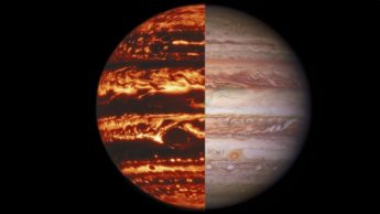 Imagem Júpiter vista da Juno