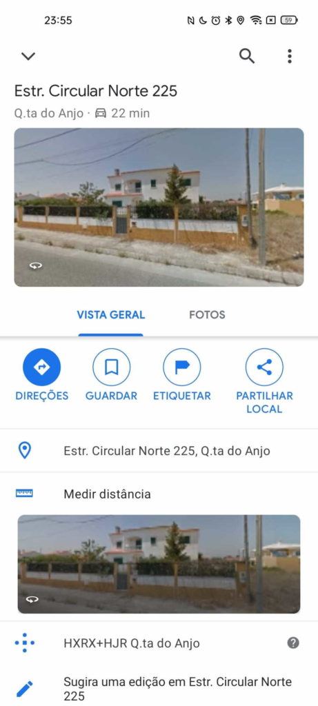 Google Maps distância locais medir