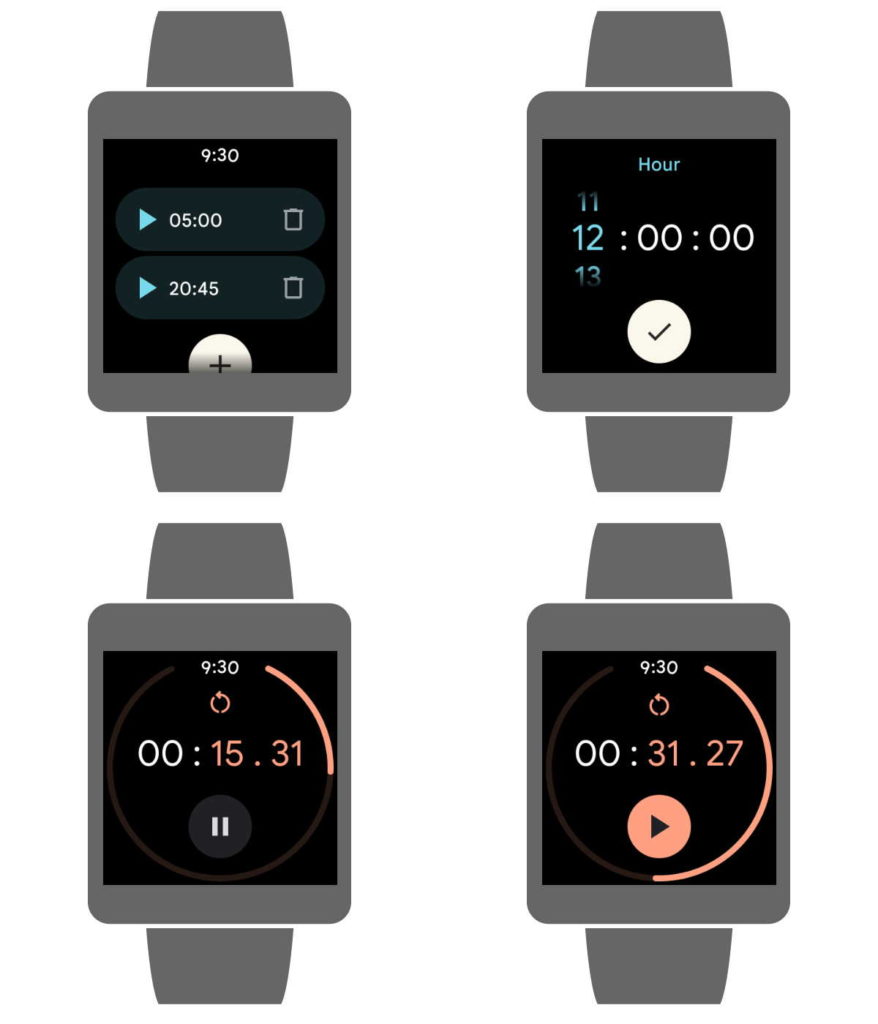 Google Wear OS smartwaches relógio Material You