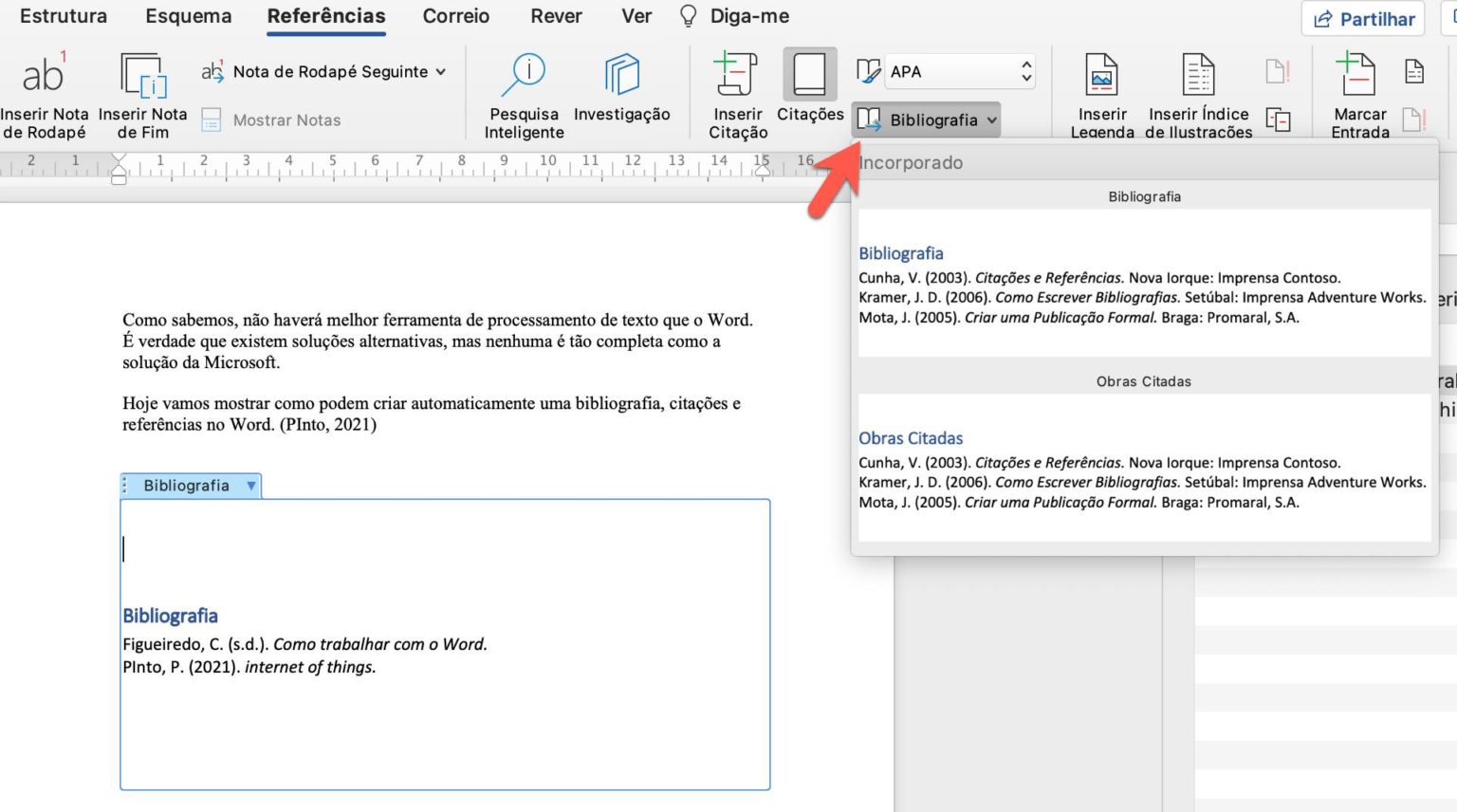 Criar Uma Bibliografia Citações E Referências No Word 7651