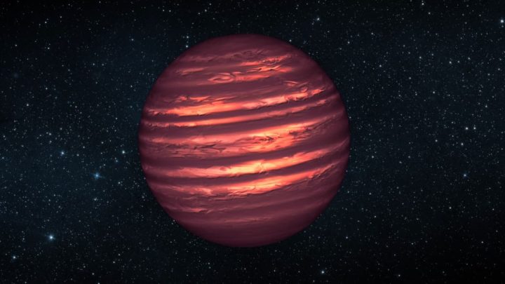 Illustration of a brown dwarf star with lithium