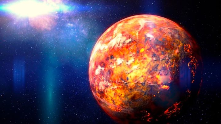 Ilustração de um exoplaneta que poderá ter vida alienígena