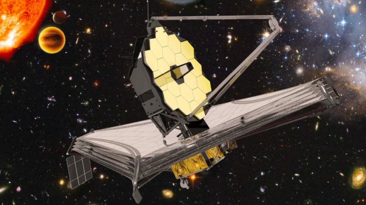 Ilustração do telescópio James Webb da NASA