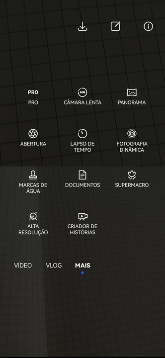 Interface da app Câmara