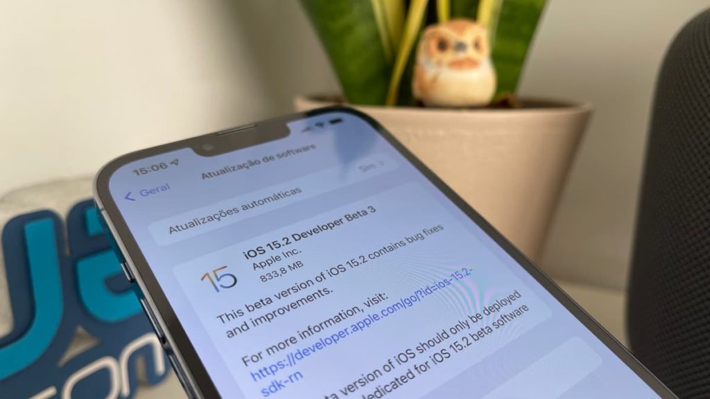 Apple lançou o iOS 15.2 beta 3 para programadores