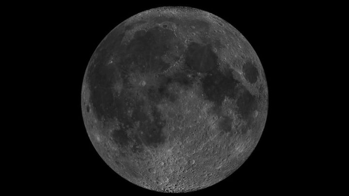 Ilustração da Lua e do seu dióxido de carbono descoberto pela NASA