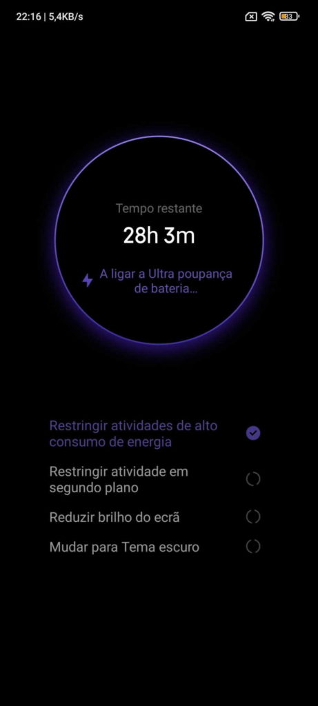 bateria Xiaomi MIUI poupar poupança