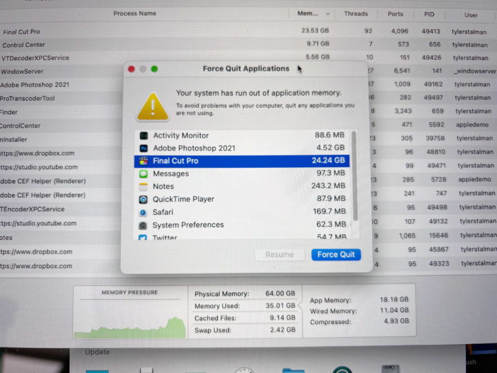 macOS Monterey apps RAM memória Apple
