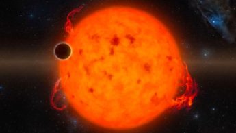 Ilustração de exoplaneta que demora 16 horas para orbitar a sua estrela