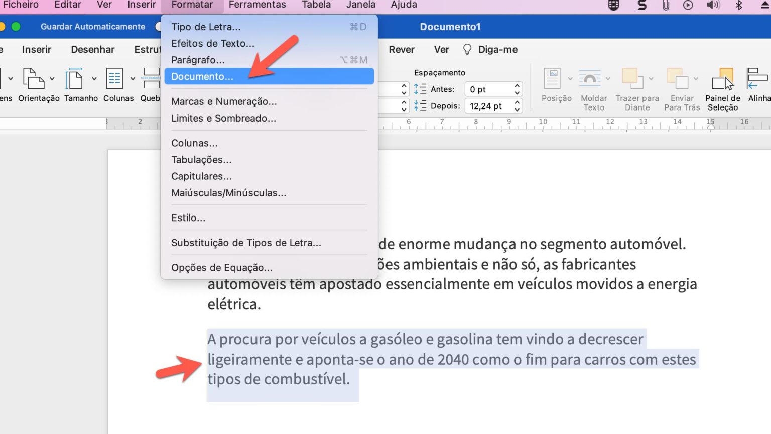 Word Utilizar orientação horizontal e vertical no mesmo documento