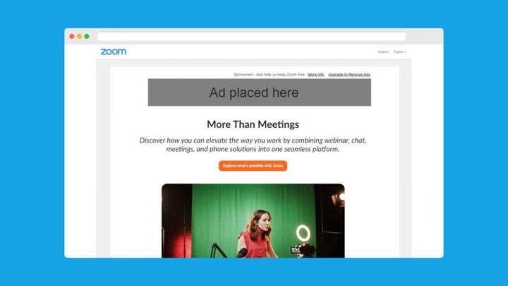 Zoom publicidade utilizadores gratuitas videoconferência
