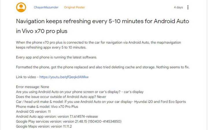 The problem of Google Android Auto users