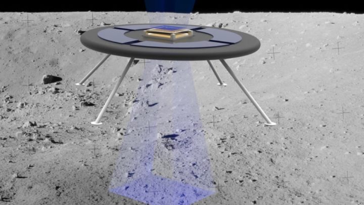 Imagem rover do MIT a levitar na Lua