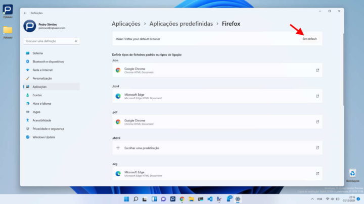 Microsoft Windows 11 browser utilizadores software
