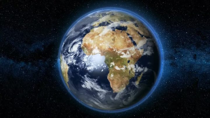 Imagem do planeta Terra na sua rotação