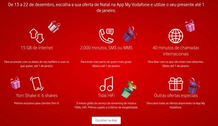 Você é cliente da Vodafone?  Haverá comunicação gratuita no Natal
