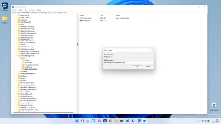 Windows 11 atualizações menu contexto