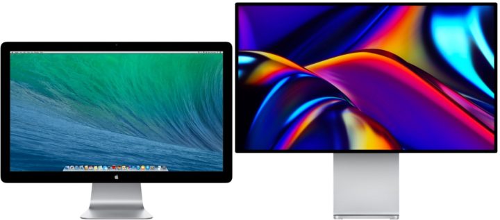 Imagem ecrã Apple Thunderbolt Display vs Pro Display XDR