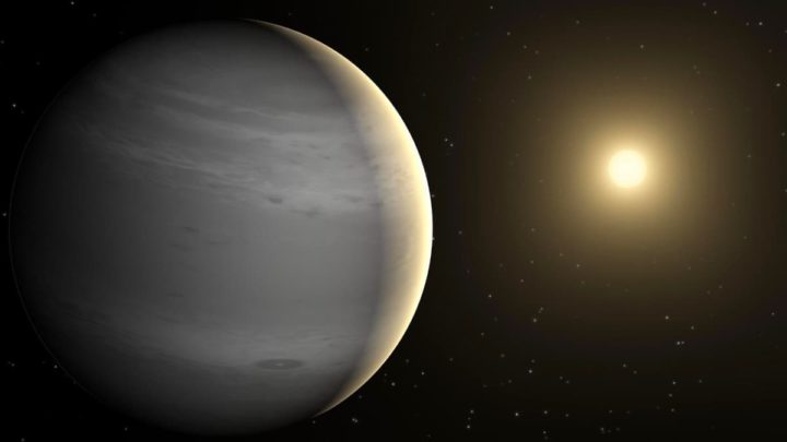 Ilustração de exoplaneta descoberto por Astrónomos amadores