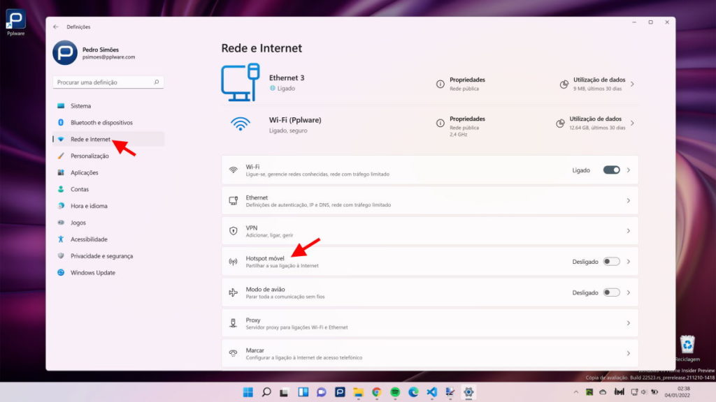 windows 11 hotspot no internet secured