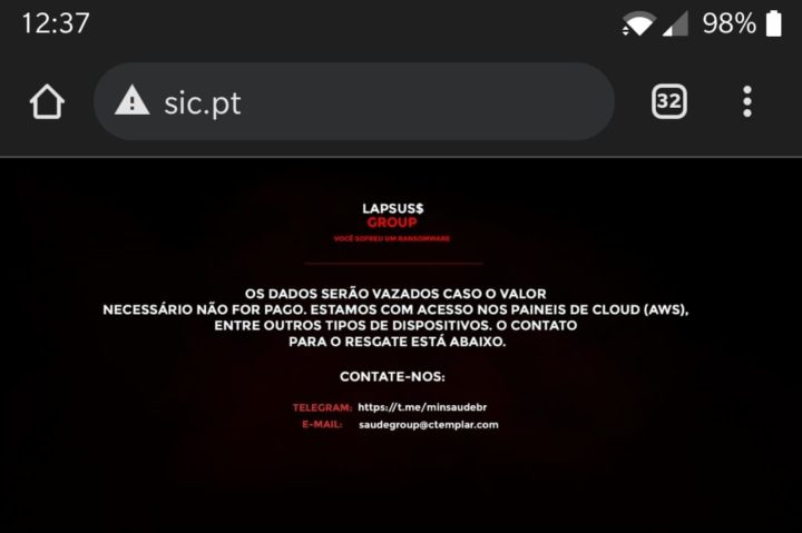 Sites do jornal Expresso e da SIC "hackeados" por ransomware