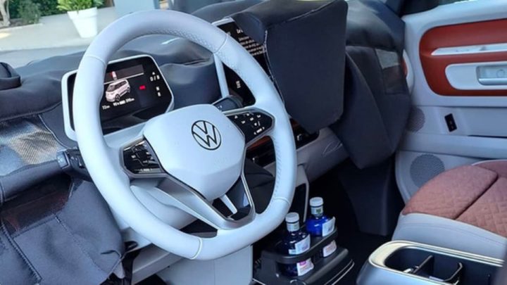 Imagem do interior do ID Buzz: o "pão de forma" da Volkswagen