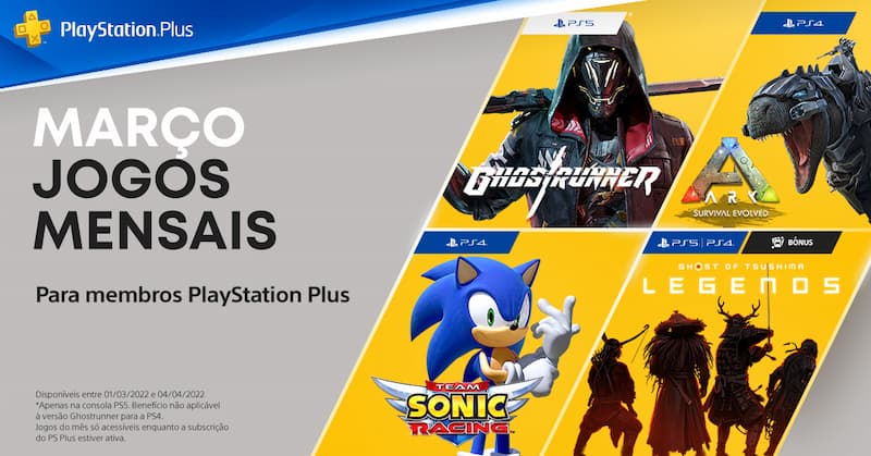 Jogos grátis no Playstation Plus para Março de 2022 - Pplware