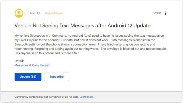 Android Auto Google problema smartphones