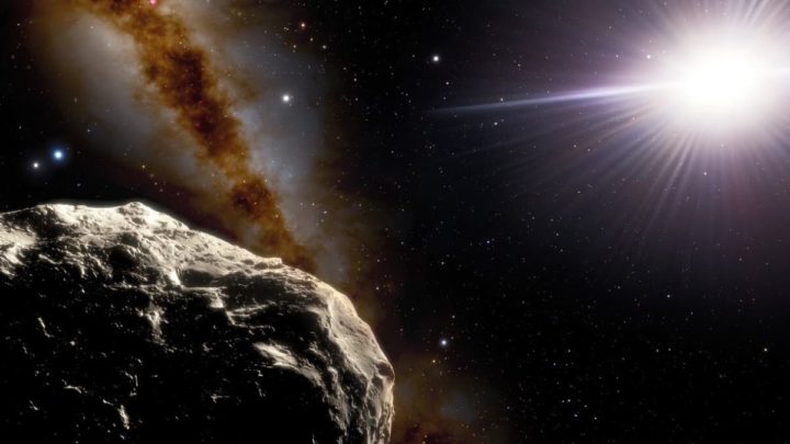 Ilustração do asteroide troiano da Terra 2020 XL5