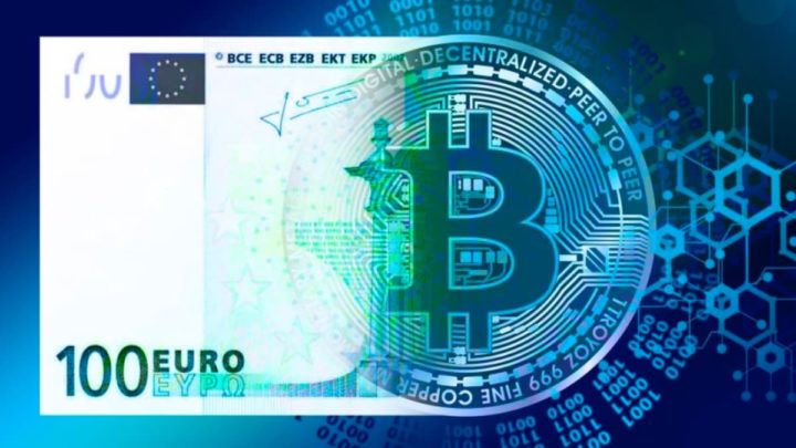 Ilustração da criptomoeda Euro Digital