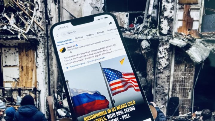 Ilustração Facebook na guerra da Rússia