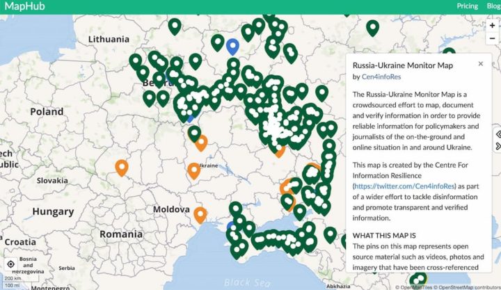 Mapa mostra invasão da Rússia à Ucrânia em tempo real