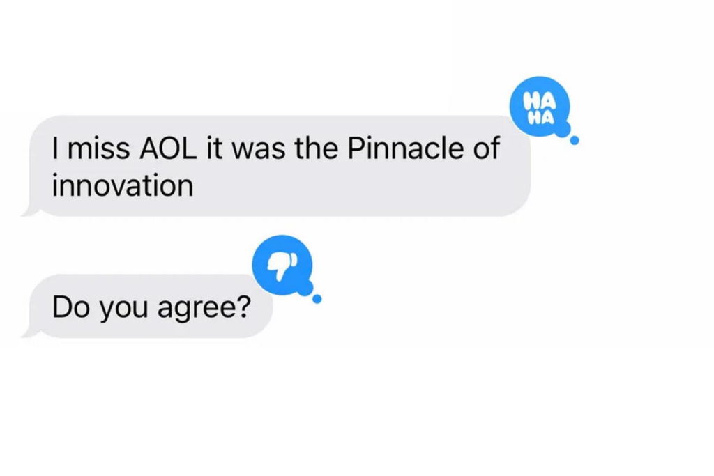 Android Mensagens reações iMessage iPhone