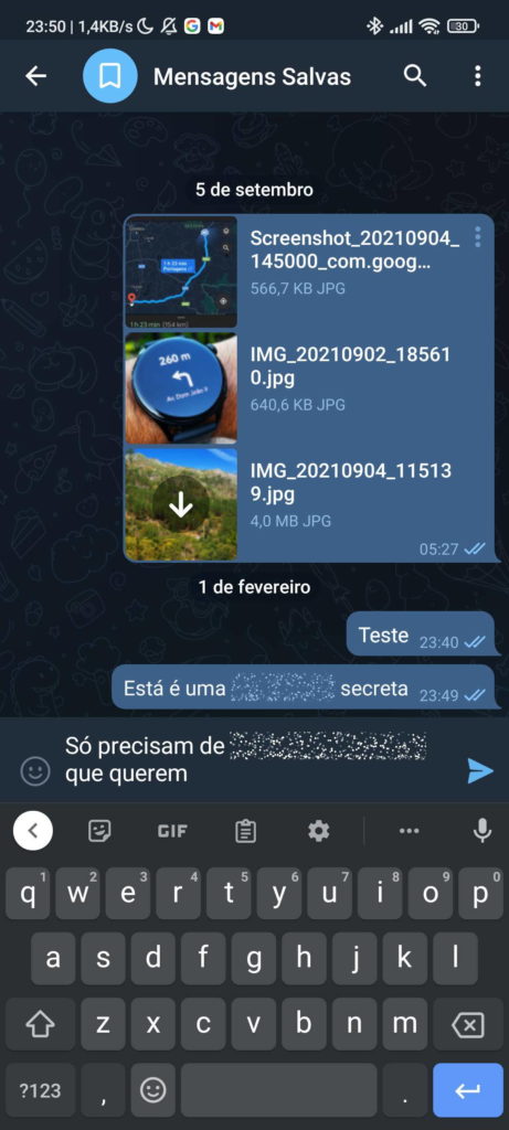 mensagem escondida Telegram spoiler informação