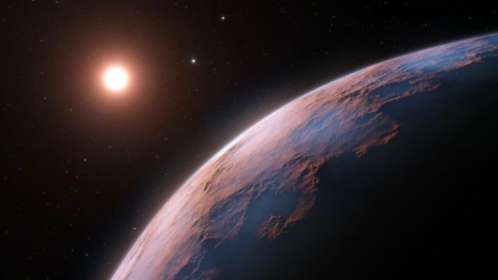 Ilustração artigoística do exoplaneta Proxima d