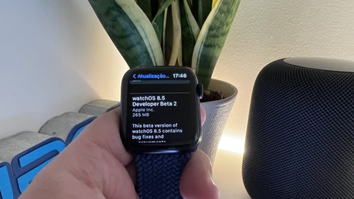 Imagem Apple Watch com watchOS 8.5 beta 2