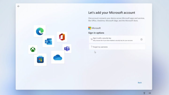 Windows 11 conta Microsoft Internet locais