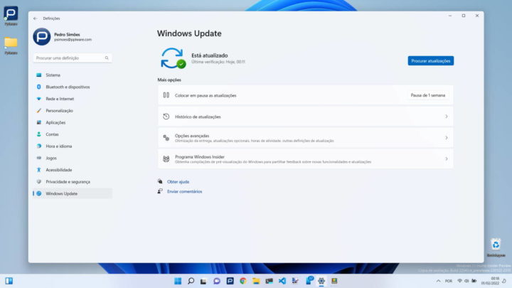 Windows Microsoft atualizações Internet ligação