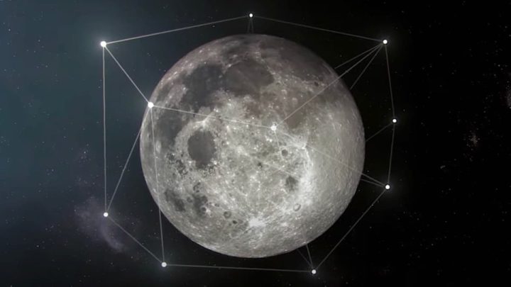 Ilustração de Internet na Lua