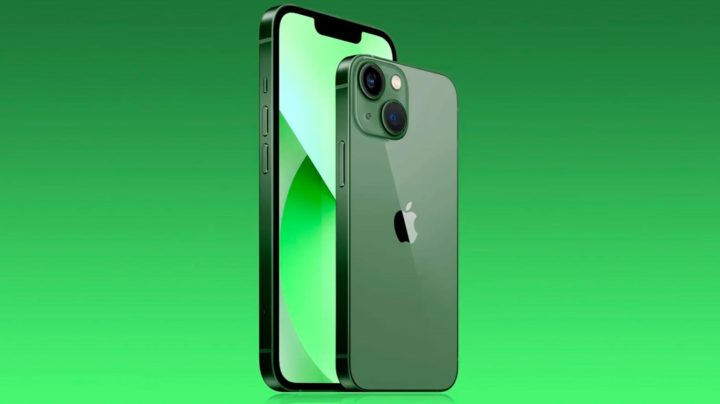 Imagem iPhone 13 em verde