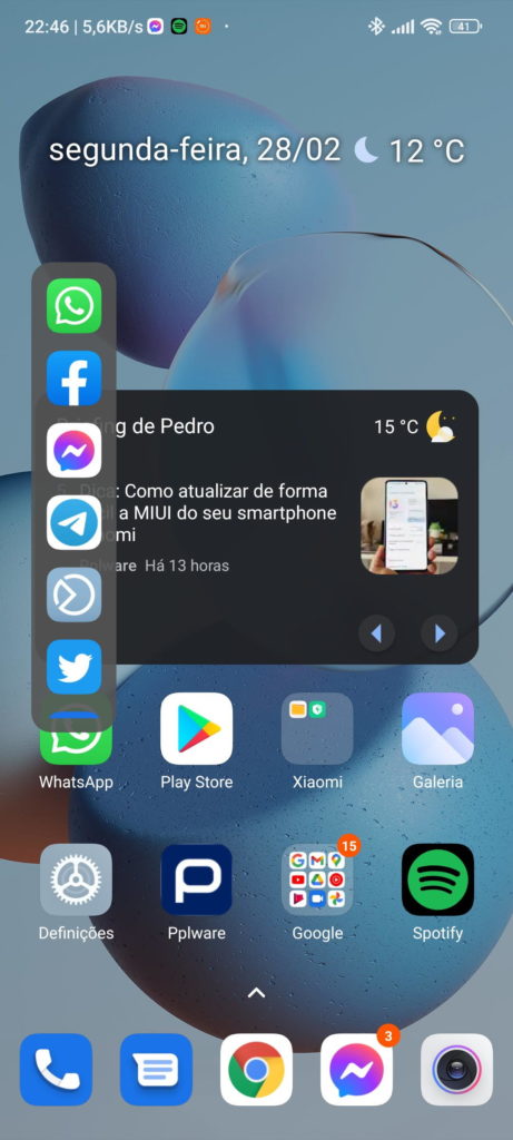 MIUI Xiaomi barra smartphone Android