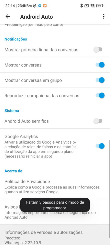 Android Auto captura ecrã Google